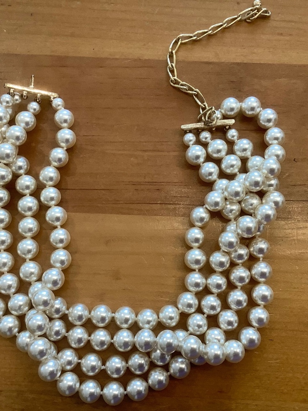 Majorica Pear 4 strand collar
